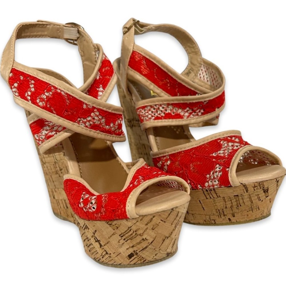 Alba Women's Wedge Open Toe Cork Sandal Size 7